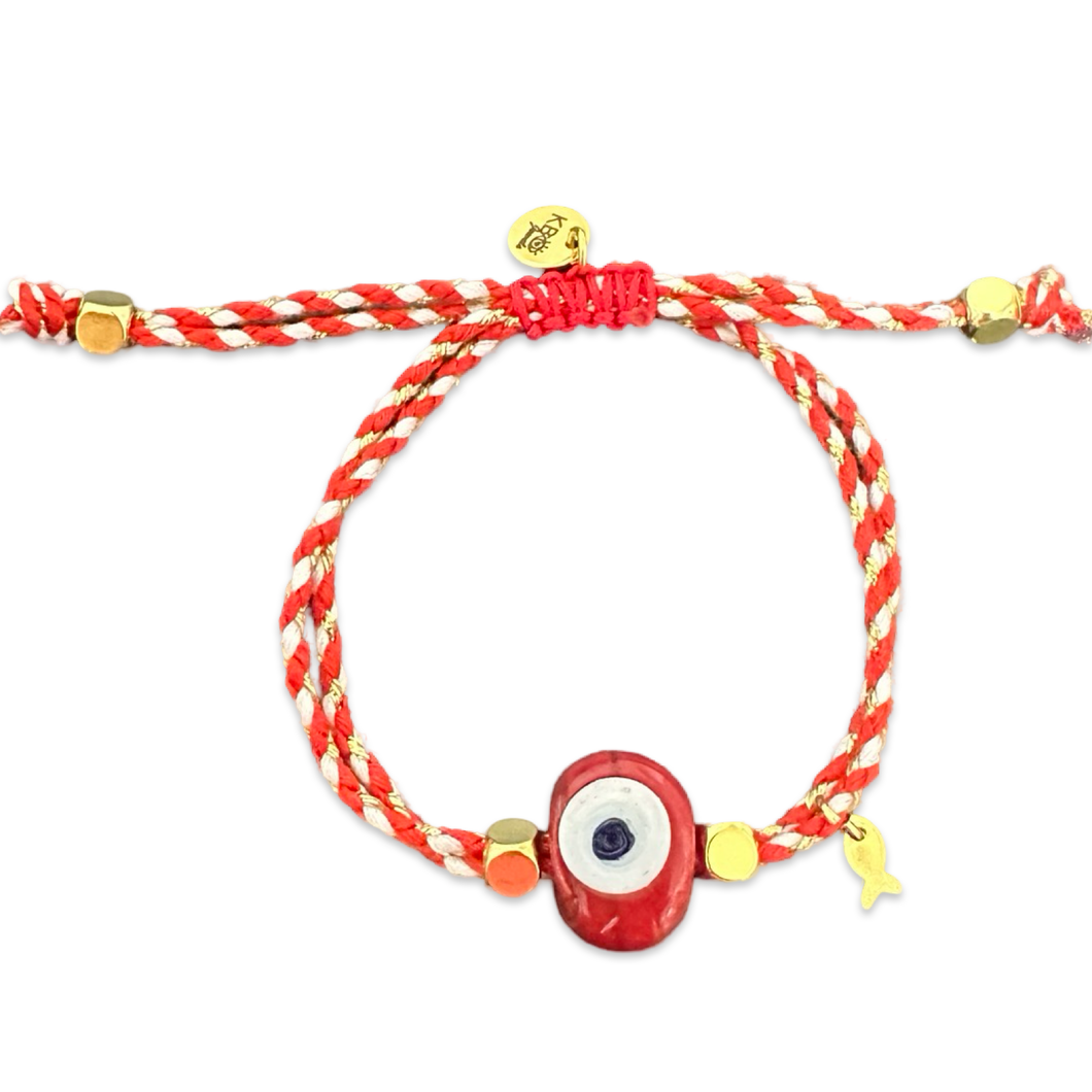 Mykonos eye bracelet red