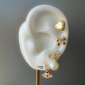 Studs earrings hearts