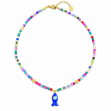 Load image into Gallery viewer, Capri fish necklace mini blue