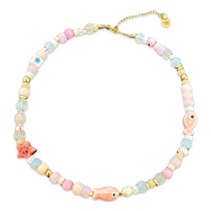 Lucky beads necklace pinks