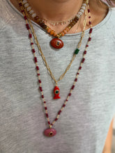 Load image into Gallery viewer, Lucky eye beads necklace brown