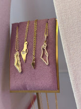 Load image into Gallery viewer, Israel map necklace