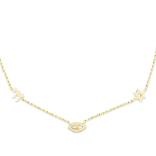 Load image into Gallery viewer, Lucky 3 charms necklace diam