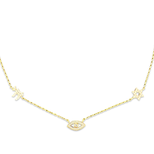 Lucky 3 charms necklace diam