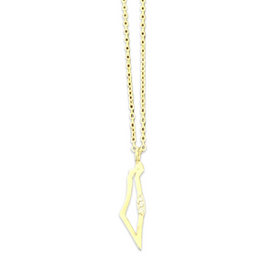 Israel map necklace