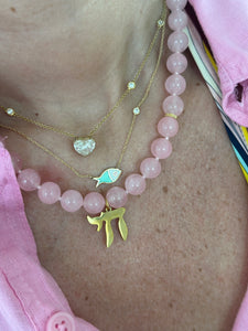 Lucky חי CHAI beads necklace green jade