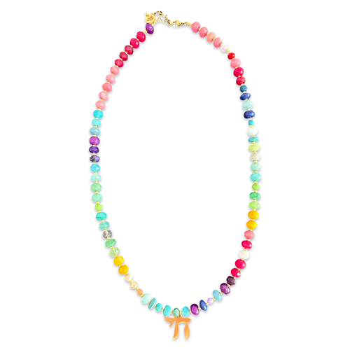 Lucky חי CHAI beads necklace multicolor long