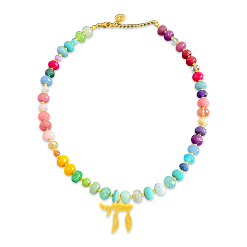Lucky חי CHAI beads necklace multicolor