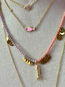 Fish coins beads necklace