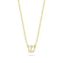 Load image into Gallery viewer, Hebrew letter necklace gold diam