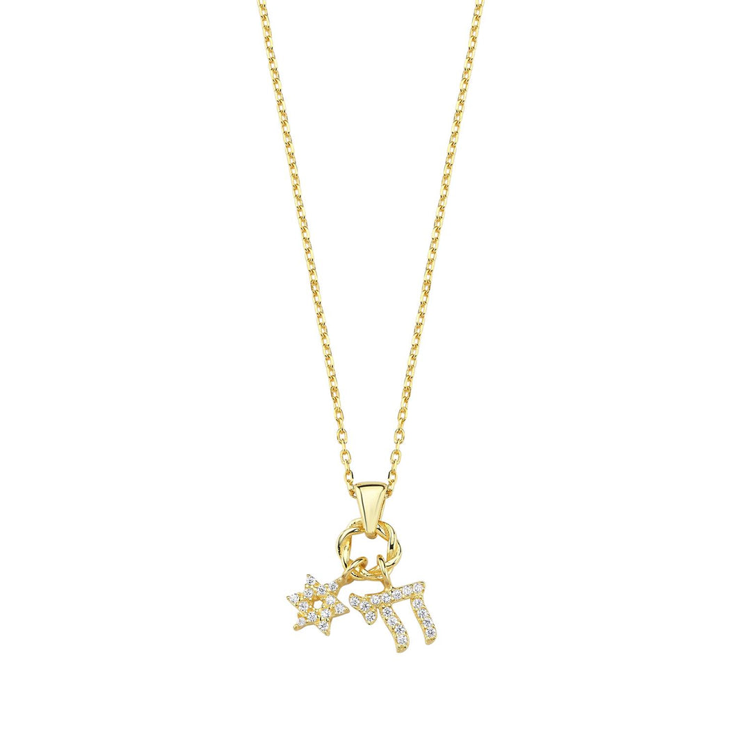 Lucky חי CHAI and Maghen David necklace