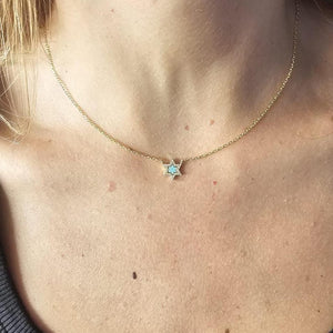 Maghen David necklace turquoise