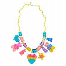 Load image into Gallery viewer, Gummy bears fantasy necklace glitter