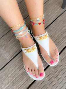 Anklet infinity hearts gold