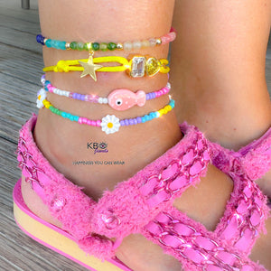 Daisy flowers anklet
