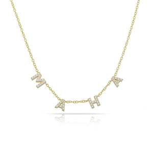 Personalized luxury name necklace diam
