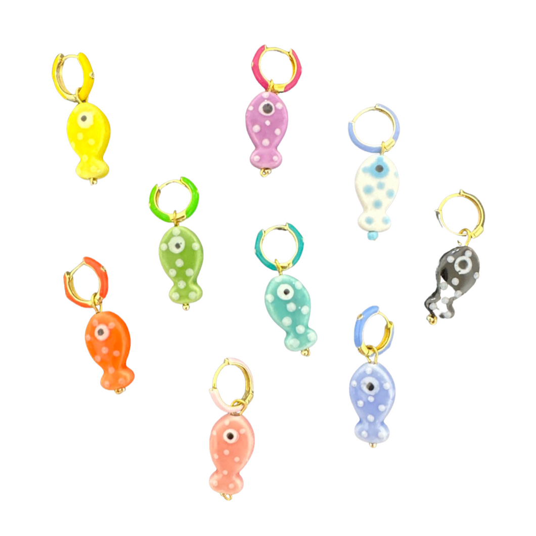 Lucky fish earring color