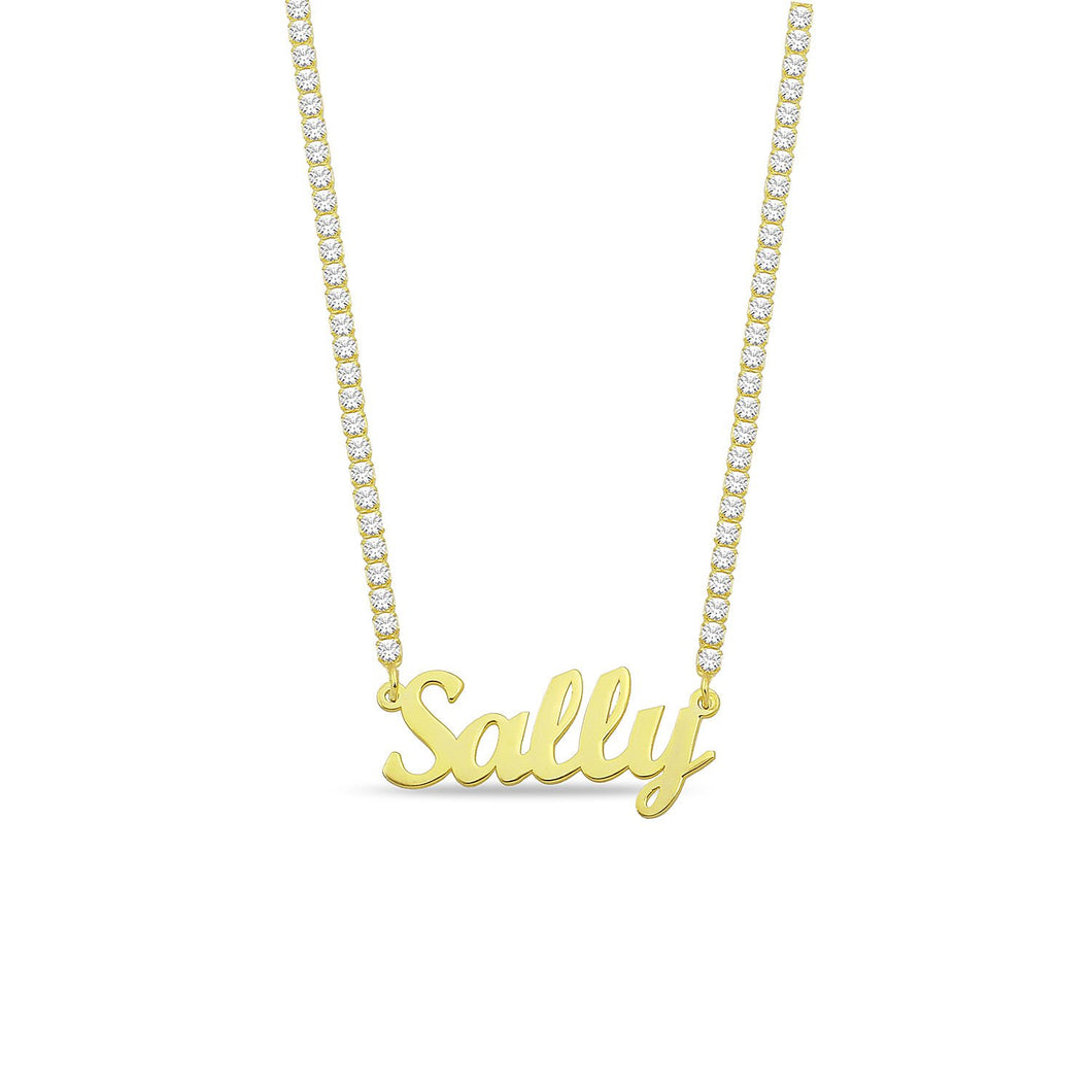 Personalized luxury name necklace tennis