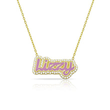 Load image into Gallery viewer, Personalized luxury enamel color name necklace diam