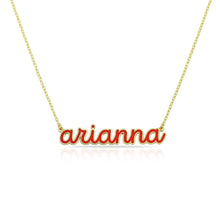 Load image into Gallery viewer, Personalized luxury enamel color name necklace