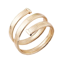 Load image into Gallery viewer, Snake soft bangle bracelet gold