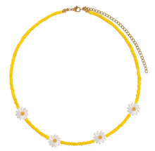 Load image into Gallery viewer, Daisy Flower beads necklace yellow