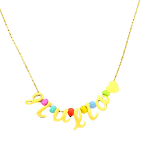 Load image into Gallery viewer, Personalized name color beads necklace new style