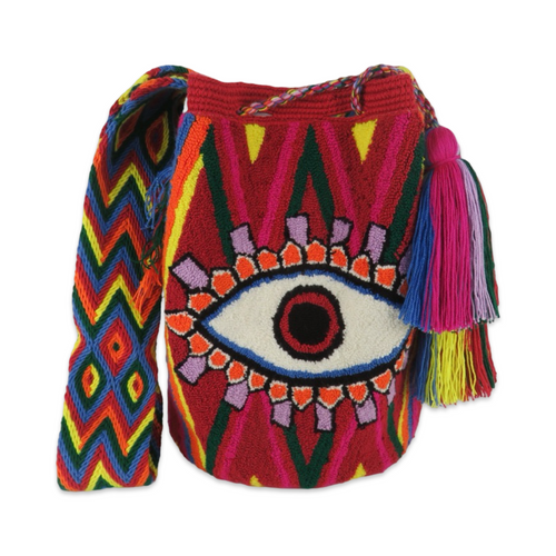 Mochilla large eye bag fuxia
