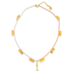 Fish coins beads necklace