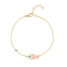 Load image into Gallery viewer, Lucky fish bracelet bicolor pink