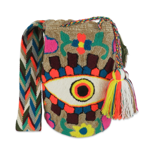 Mochilla large eye bag beige