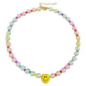 Smile beads pearls necklace