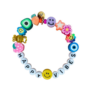 Bracelet HAPPY VIBES beads