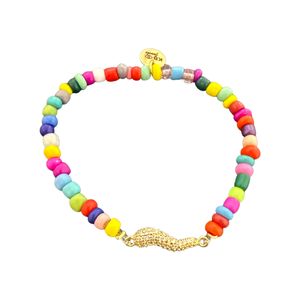 Colorful beads lucky horn bracelet