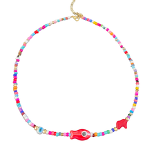 Load image into Gallery viewer, Lucky fish beads necklace multicolor