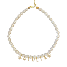 Load image into Gallery viewer, Personalized pearls necklace with name