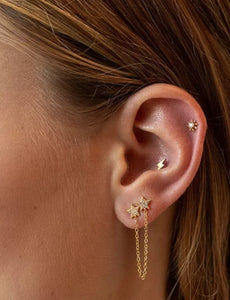 Double stars earring