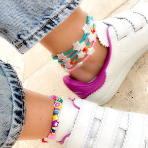 Mixed summer beads anklet