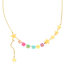 Load image into Gallery viewer, Candy name stars necklace customized