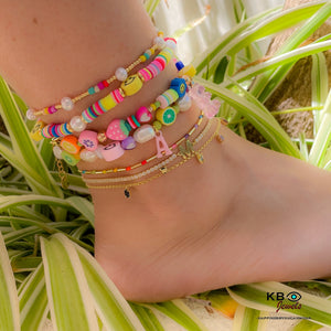 Mixed summer beads anklet