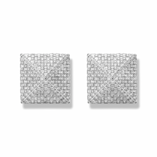 Load image into Gallery viewer, Rock studs earrings diam silver