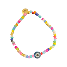 Load image into Gallery viewer, Colorful beads evil eye bracelet