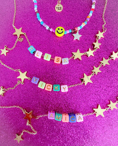 Candy name stars necklace customized