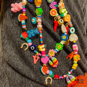 Mixed gummy beads necklace
