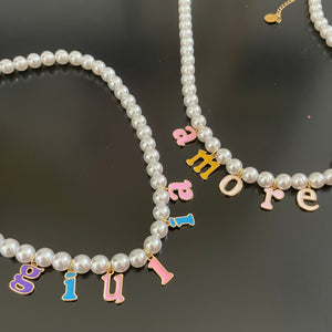 Collana di perle di perle personalizzate