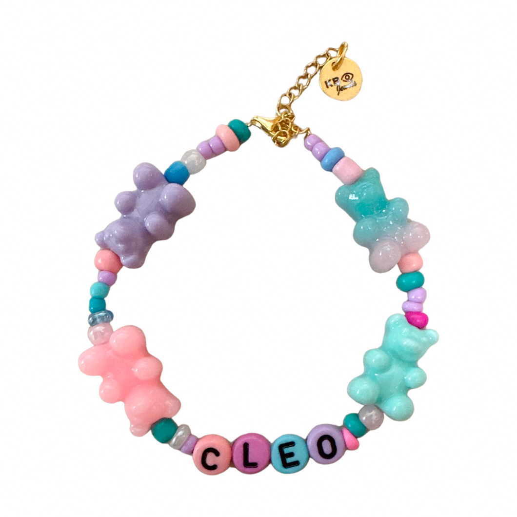 Gummy bears NAME beads bracelet