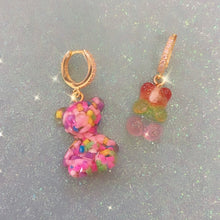 Load image into Gallery viewer, Gummy bear earring sparkle