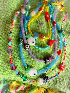 Lucky fish beads necklace multicolor