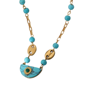 Vintage eye turquoise necklace