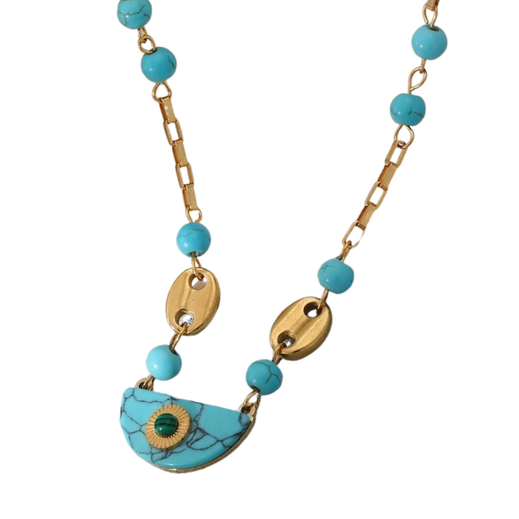 Vintage eye turquoise necklace
